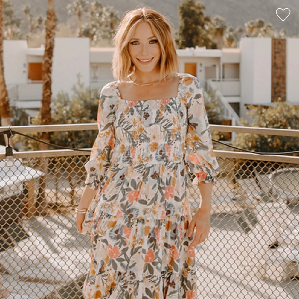 Smocked floral dress